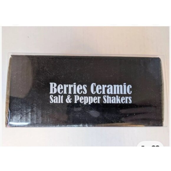 Vintage Collection Berries Ceramic Salt Pepper Shakers Hand Painted Grant Howard - Picture 5 of 10